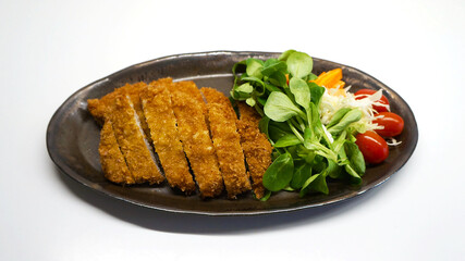 Tonkatsu or deep fried pork, a traditional Japanese dish