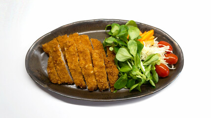 Tonkatsu or deep fried pork, a traditional Japanese dish