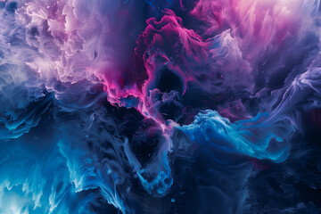 Surreal colors swirl in a dynamic, fluid motion. - obrazy, fototapety, plakaty