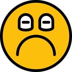 Obraz premium Bored Face Emoji