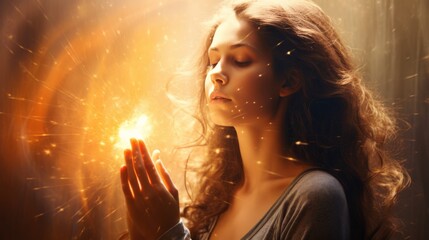 Empowering Energy: Illustration of Women Embracing Healing and Wellness