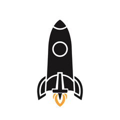 Rocket icon vector isolated. Rocket ship icon.