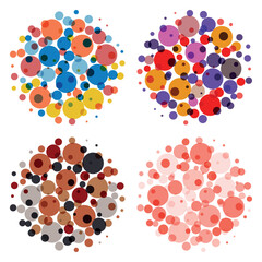 Set of abstract colorful circles. Design elements.