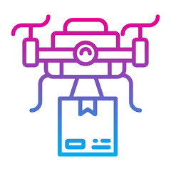 Drone delivery icon	