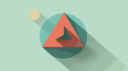 Flat modern design with shadow Icon trace Flat vector