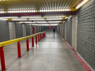 Fototapeta premium Milan metro early in the morning