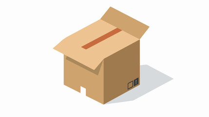 Box vector on empty white background. Flat vector a