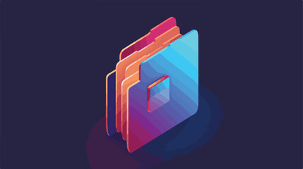 Browse folder isometric icon vector. browse folder 