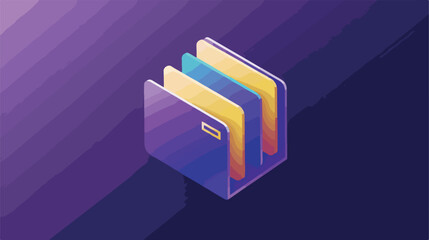 Browse folder isometric icon vector. browse folder 