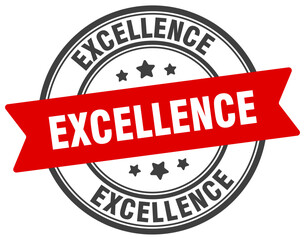 excellence stamp. excellence label on transparent background. round sign