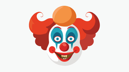 Clown vector icon isolated on white background Flat vector