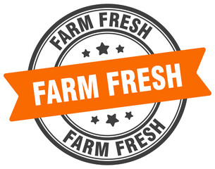 farm fresh stamp. farm fresh label on transparent background. round sign