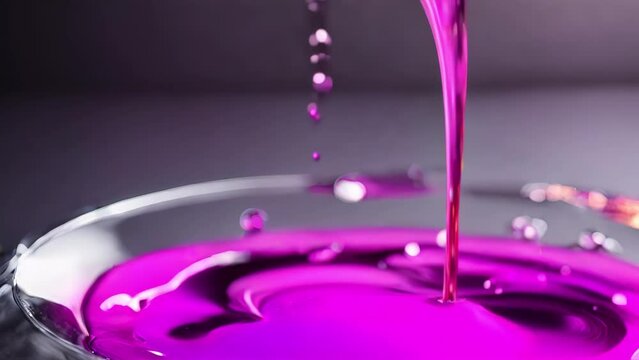puple color liquid drops