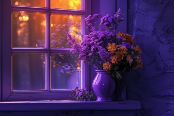 Elegance of a Violet Window