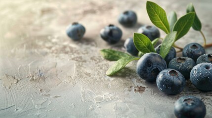 Blueberries isolated on white background. Healthy, antioxidant, organic fruit. Room for copy space.
