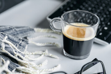 The Work Day Starts with a Cup of Black Coffee - 750559089