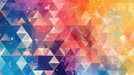 Horizontal Multicolor triangle background  Vector Ep