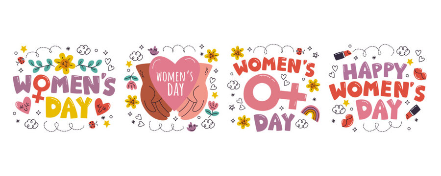  women’s Day concept vector illustration, 8 mars, international women's day