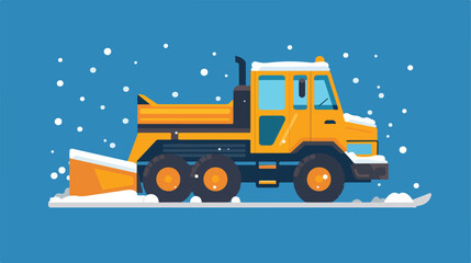 Download flat icon of snow plow Flat vector