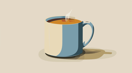 Drawn mug vector graphics Flat vector