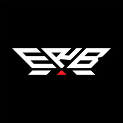 ERB letter logo vector design, ERB simple and modern logo. ERB luxurious alphabet design  