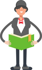 Magician Character Reading Book
