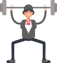 Magician Character Lifting Barbell
