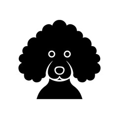 Poodle dog vector icon