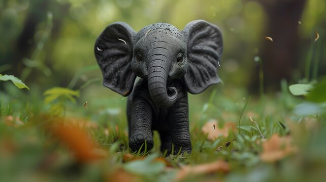 artificial intelligence generated image of a cute elephant