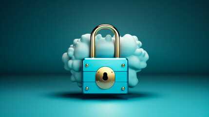 A conceptual image featuring cloud based security