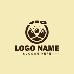 photography logo icon studio photographer photo Company brand logotype modern logo template editable vector