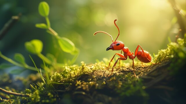 AI generated image of a cute ant