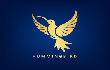Hummingbird Logo Vector. Bird design.
