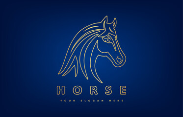 Horse logo vector. Animal vector design.