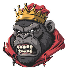 king gorila mascot head mascot