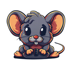 cartoon mouse gaming logo