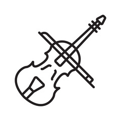 violin icon vector