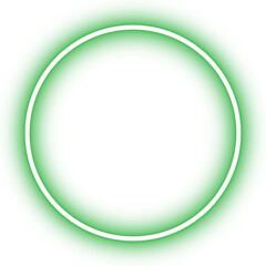 neon green ring circle frame for decoration, festival