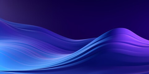 Fototapeta premium Twilight purple and blue hues blending seamlessly in a surreal 3D wave background.