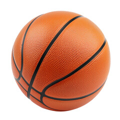 Basketball isolated on a transparent background as a sports and fitness symbol of a team leisure activity playing with a leather ball dribbling and passing in competition tournaments.PNG