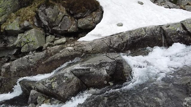 trail and hiking path to the Morskie Oko lake in Poland