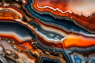 Gradient surface of agate rock