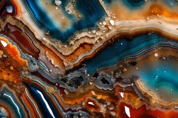 Gradient surface of agate rock,marble pattern texture background . Gradient surface of agate rock - obrazy, fototapety, plakaty