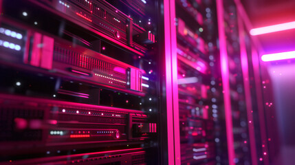 Server racks in computer network security server ro