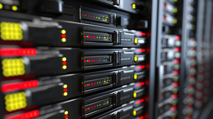 Server racks in computer network security server ro