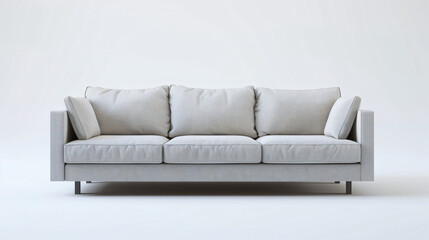 Sofa with white background 3d rendering.