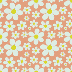 Flower vector ilustration seamless patern.Great for textile,fabric,wrapping paper,and any print.