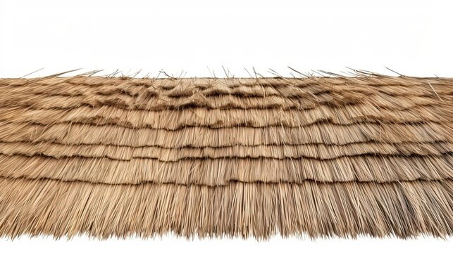 Thatching straw roof isolated on white background.with clipping path.


