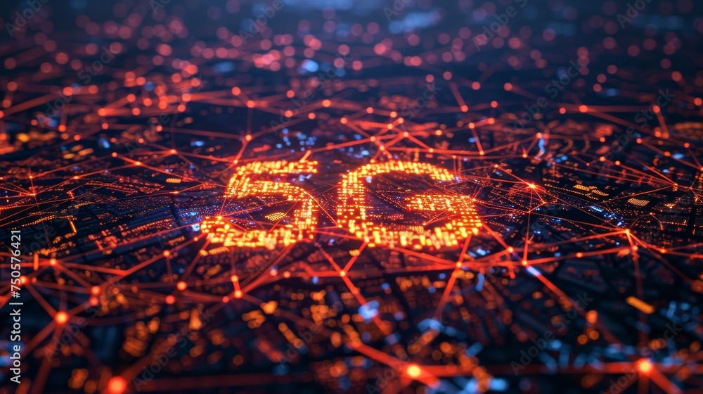 Poster future of mobile connectivity with 5g, exploring its implications for digital innovation and global 