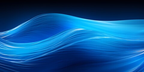 Electric blue and cyan 3D waves pulsing with vitality and movement.